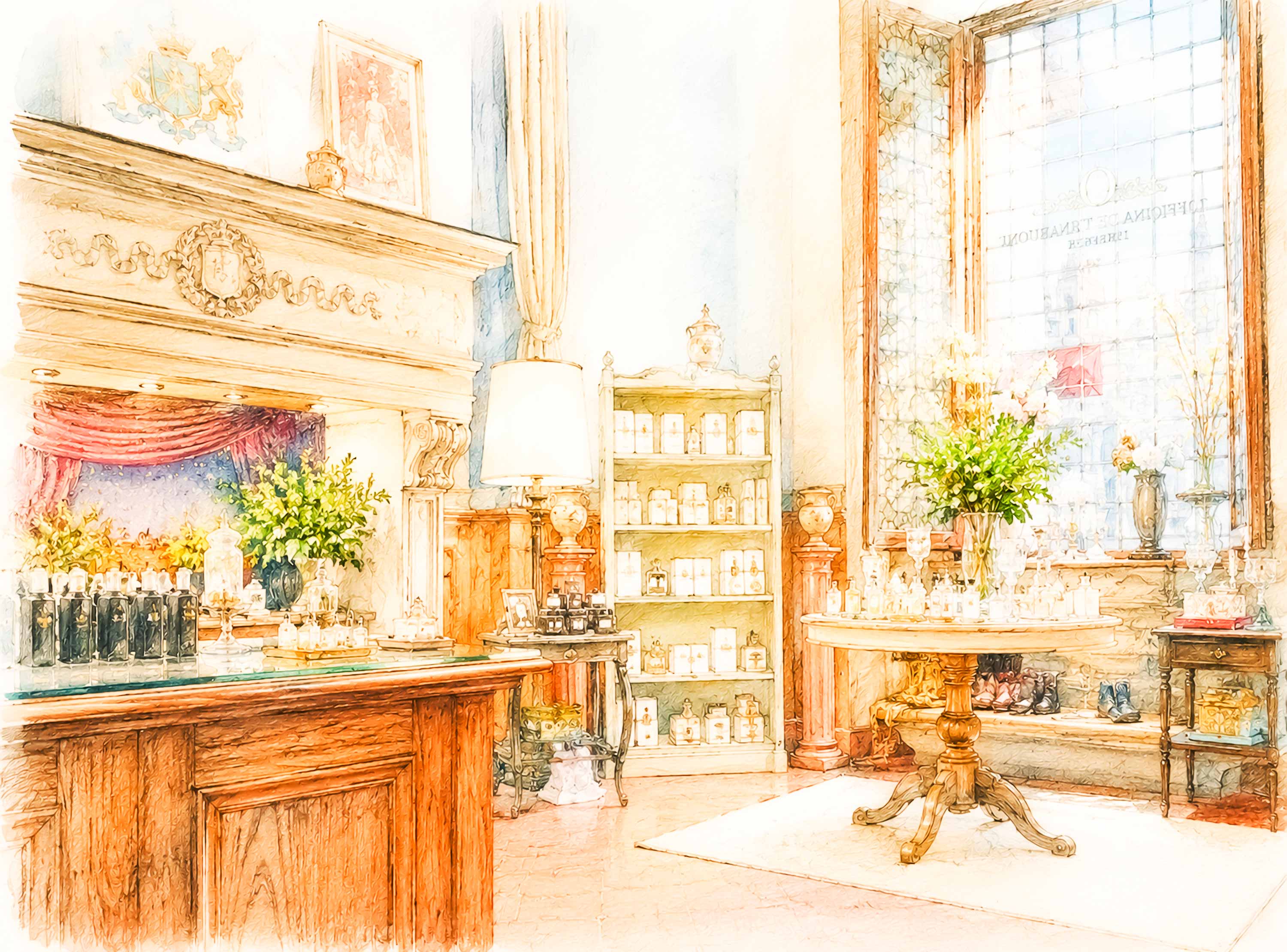 Sede storica di Officina de&rsquo; Tornabuoni in via Tornabuoni a Firenze, boutique di profumi e skincare artigianali